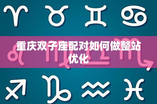 重庆双子座配对如何做整站优化