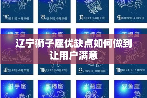 辽宁狮子座优缺点如何做到让用户满意