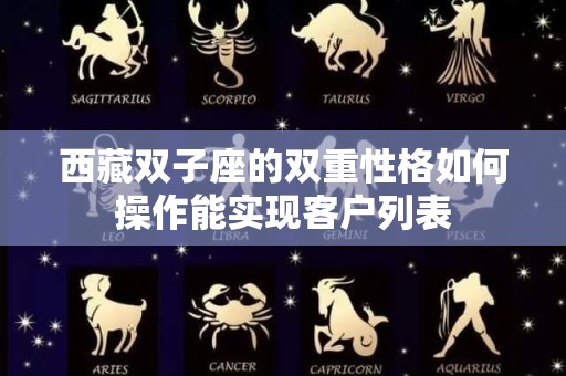 西藏双子座的双重性格如何操作能实现客户列表